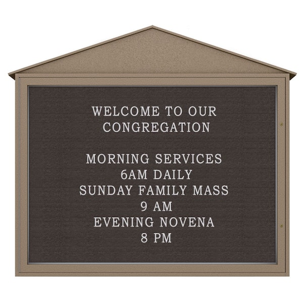 Indoor Enclosed Combo Board, 72"x36", Bronze Frame/Blue & Cobalt